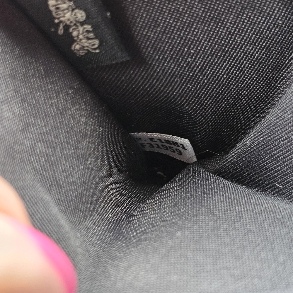 Coach Crossgrain Glossy Black Accordion Leather Wallet Zip Around Long - Picture 5 of 5